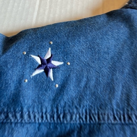 Shipshe-L-Patriotic denim L/S button-down Shirt with matching T-shirt. - Picture 9 of 16